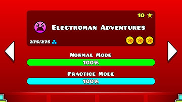 Geometry Dash Walkthrough - Level 13 (Electroman Adventures) [ALL COINS]