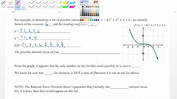 Zeros of Polynomial Functions Video 9