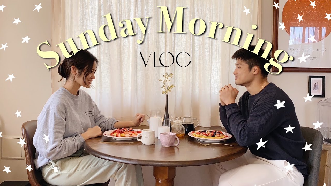 慣れないクッキングを見守る日曜日の朝🥞(料理)(グルテンフリーパンケーキ)