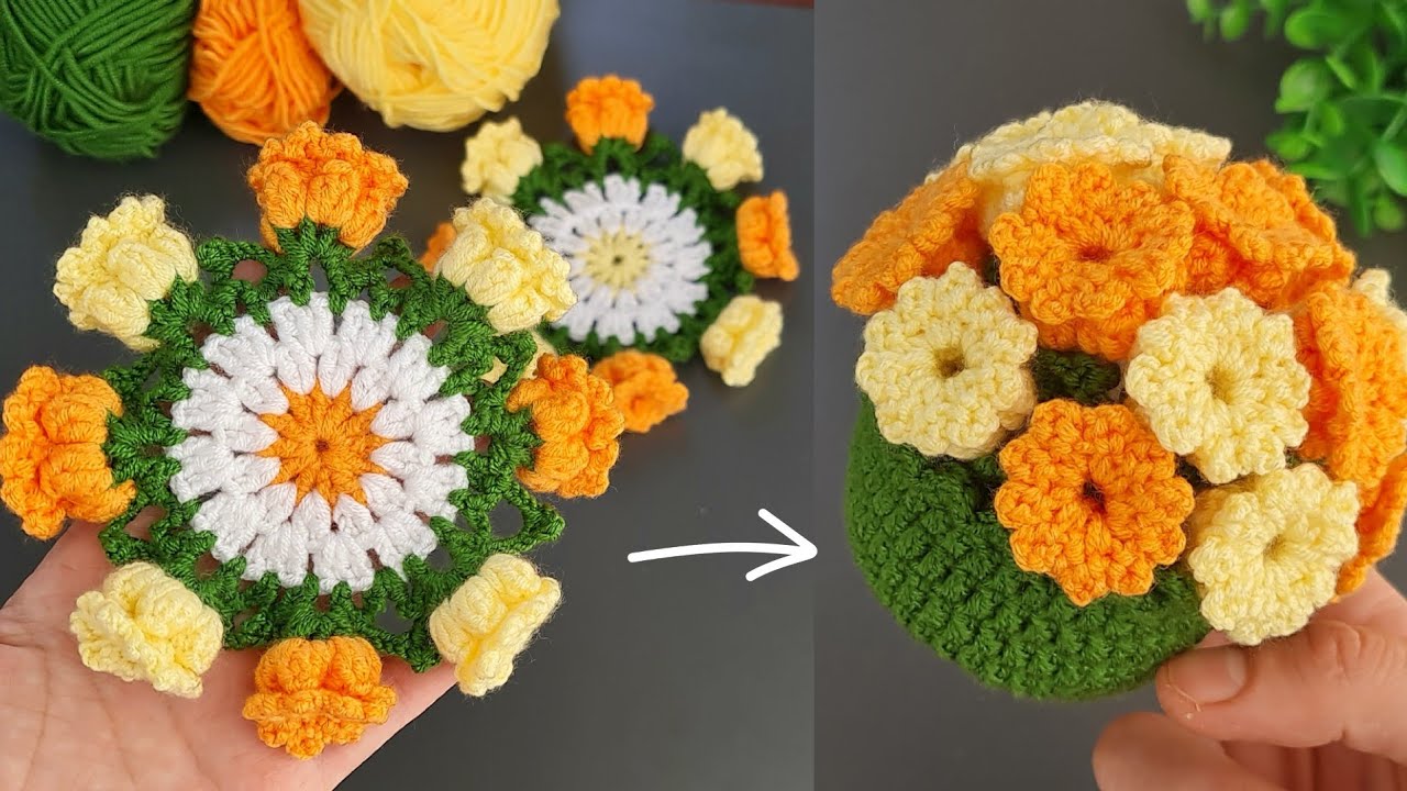 3 in 1👍 Get Ready to WOW with These Colorful Flower Coasters for Coffee Cups 💰Motif,Coaster,Flower.