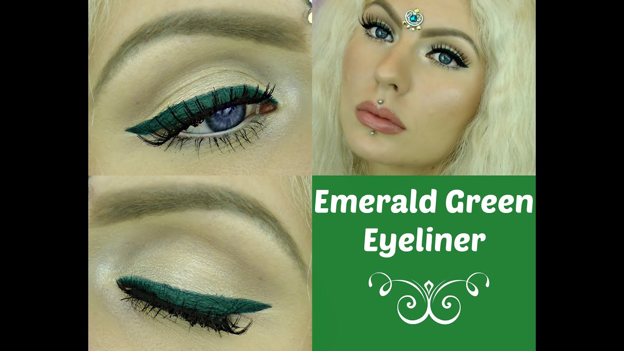 Emerald Green Winged Eyeliner Makeup Tutorial Cruelty Free YouTube