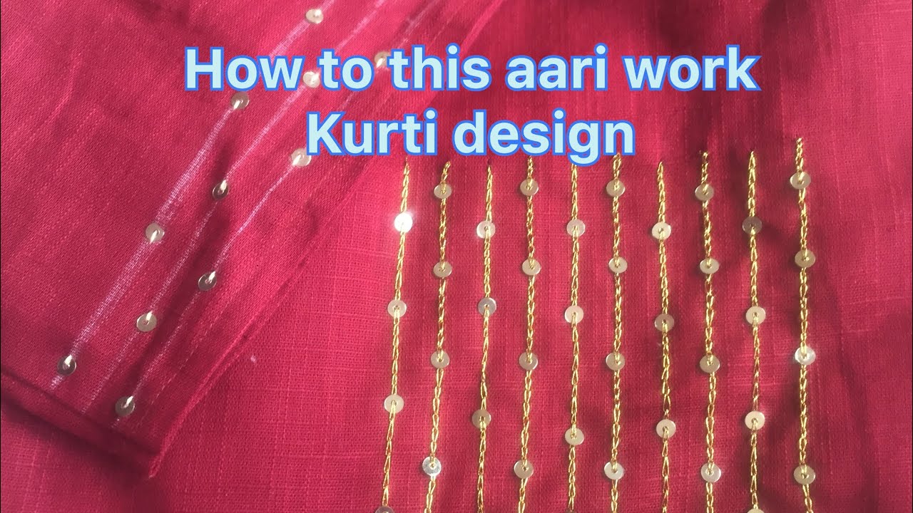 Aari work kurti design ideas for beginners