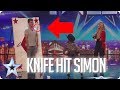 Simon cowell hit by knife  britains got talent