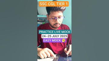 PRACTICE LIVE MOCK📅24-25 JULY📚SSC CGL TIER 1✅#ssc #shorts #motivation