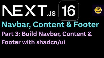 Next.js 16 + shadcn/ui: Navbar, Content & Footer Setup (#3) #nextjs #reactjs #shadcn