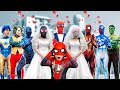 What if all color spiderman in 1 house spiderman destroy joker rescue bride is kidnapped