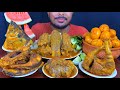 Eating Spicy Beef Tongue Curry,Beef Brain,Fish Fry,Chicken Leg,Hundi Egg With Rice || Asmr Mukbong