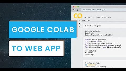 Turning a Google Colab Notebook into a Web App - With Nothing But Python