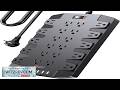 Power Strip SUPERDANNY Surge Protector with 22 AC Outlets 2 USB C