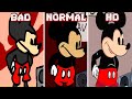 FNF Sunday Night Suicide Repainted Mickey Bad VS Repainted Mickey Normal VS  Repainted Mickey HD