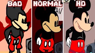 FNF Sunday Night Suicide Repainted Mickey Bad VS Repainted Mickey Normal VS  Repainted Mickey HD screenshot 1