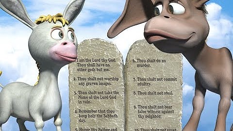 Donkey Ollie Ten Commandments. Number Two . Thou shalt not worship any graven images.