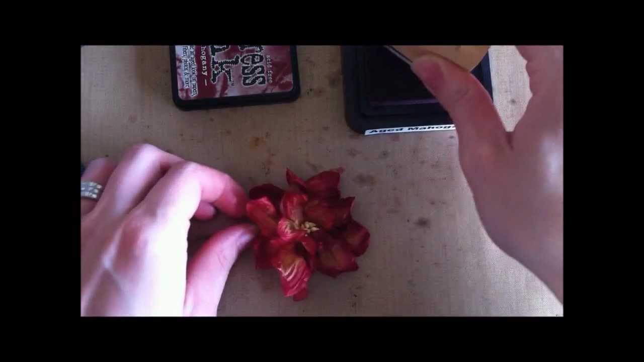 Water Coloring Paper Flowers ~ Tutorial ~