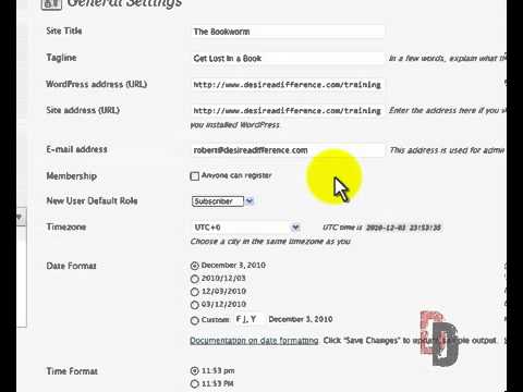 Wordpress Tutorial For Beginners Part 3 - General Settings 000WebHost FREE web hosting