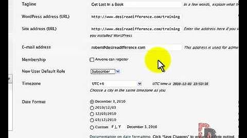 Wordpress Tutorial For Beginners Part 3 - General Settings 000WebHost FREE web hosting