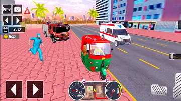 Tuk Tuk auto rickshaw driver 3D game - #95 auto rickshaw driving game - Android iOS Gameplay