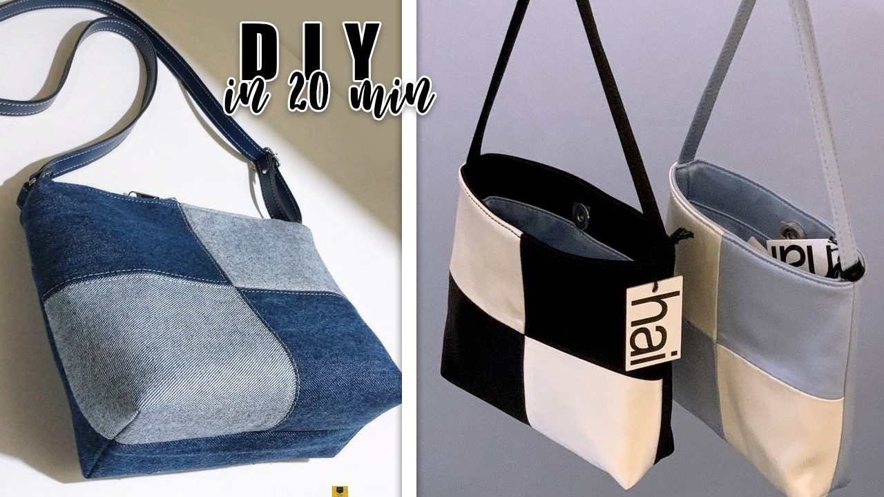 DIY Tote Bag Epic Patchwork Design Sewing Just in 20 min at home
