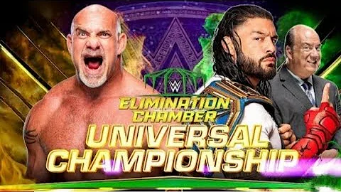 Roman Reigns VS Goldberg Universal Championship - WWE Elimination Chamber 2022