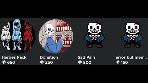 Sans Alternative Battles (showcase all gamepass characters)