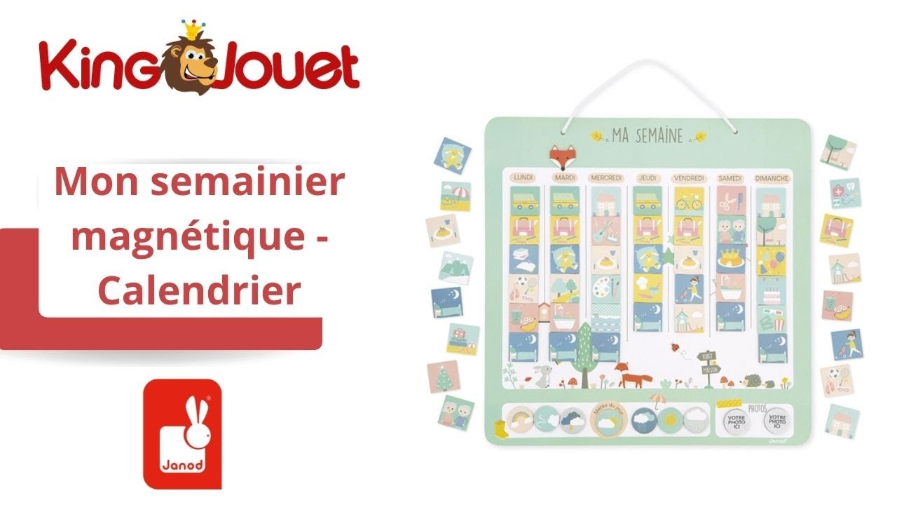 Mon semainier magnétique - Calendrier Janod : King Jouet, Premiers