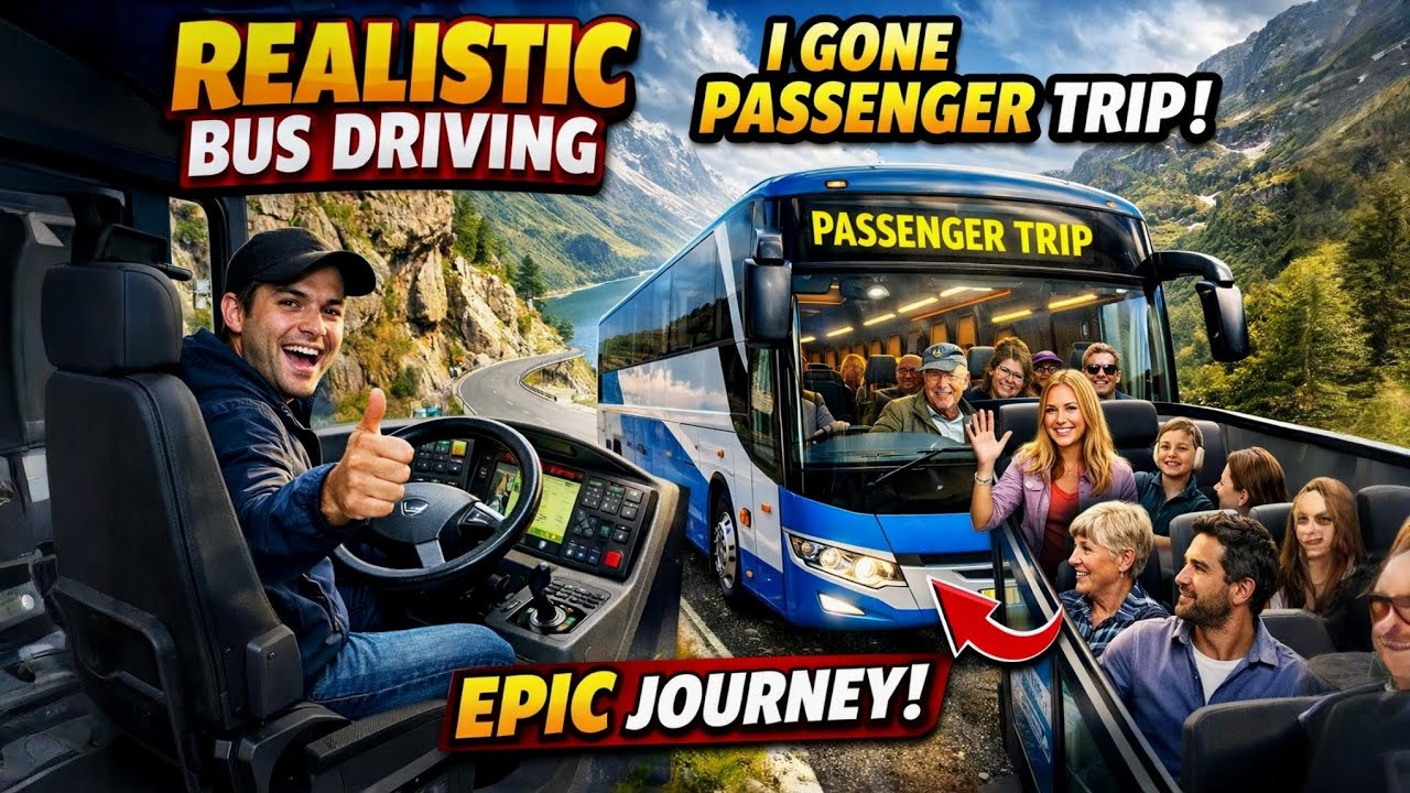 Passenger Trip in Realistic Bus Simulator | Ultra Real Driving😱🤩| DanzyGamer||