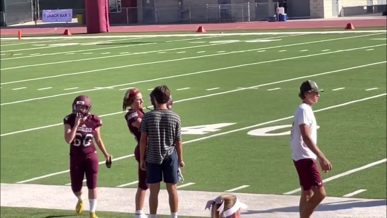 Mitzi kicking for the Breakers Laguna Beach High School Football