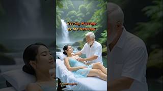 Rain Massage Therapy by the Waterfall | Deep Relaxation &amp; Nature Sounds