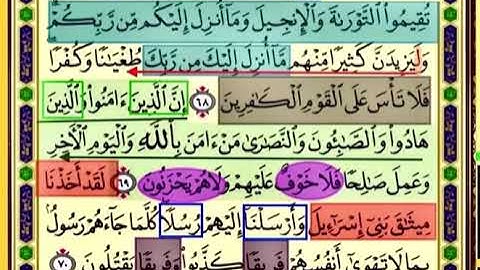 باقي صفحة 119 من سورة المائدة الايات من 68-70 مكررة بصوت الشيخ محمود الحصري