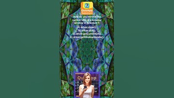 Selenium How do you retrieve the current URL of a browser window in Selenium