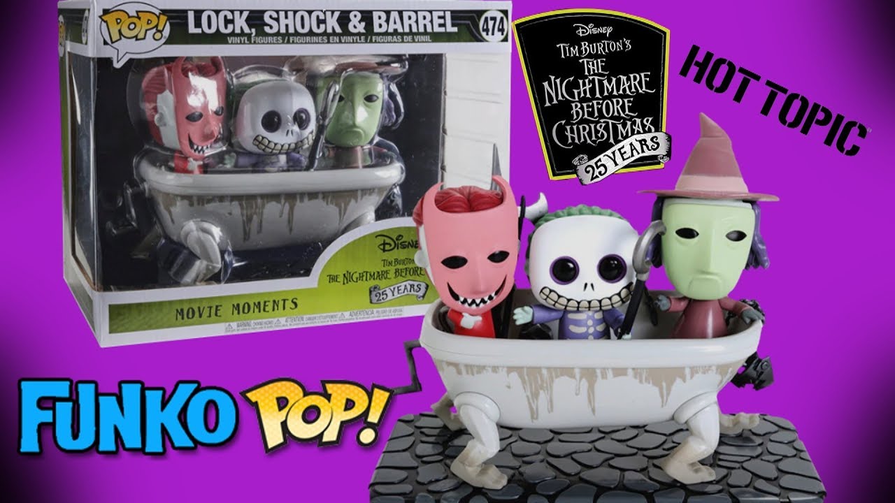 The Nightmare Before Christmas Lock Shock Barrel Bathtub Funko Pop Movie Moments