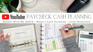 YouTube Paycheck Budget With Me $3974  | Cash Planning for the Week | Adding New Savings Challenge!