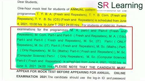 Mock Test for TYBCOM/TYBA/TYBSC/MA/MCOM/MSC | Mumbai University IDOL Students
