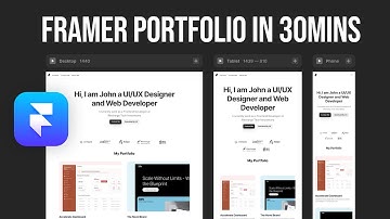 Framer Beginner Tutorial, Build a Portfolio Website in 30mins: