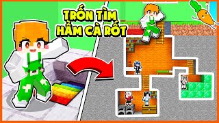 Kamui Thử Thách TRỐN TÌM TÍ HON Tầng Hầm Bí Mật Nhà Cà Rốt Trong Minecraft