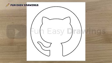 How to Draw Github Logo - Fun Easy Drawings #FunEasyDrawings #easy #logo #drawing #github