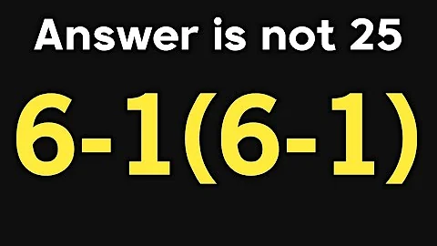 6-1(6-1) = ❓ / Simplify algebraic expression / PEMDAS rules maths question