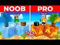 ISOLA di GHIACCIO NOOB contro ISOLA di FUOCO PRO in Minecraft