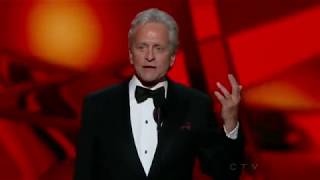 Michael Douglas wins an Emmy for Behind The Candelabra at the 2013 Primetime Emmy Awards!