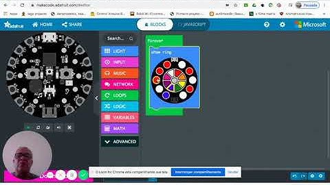 Adafruit Circuit Playground Express   Blocks   Javascript editor