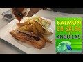 Salmón en salsa de anguilas