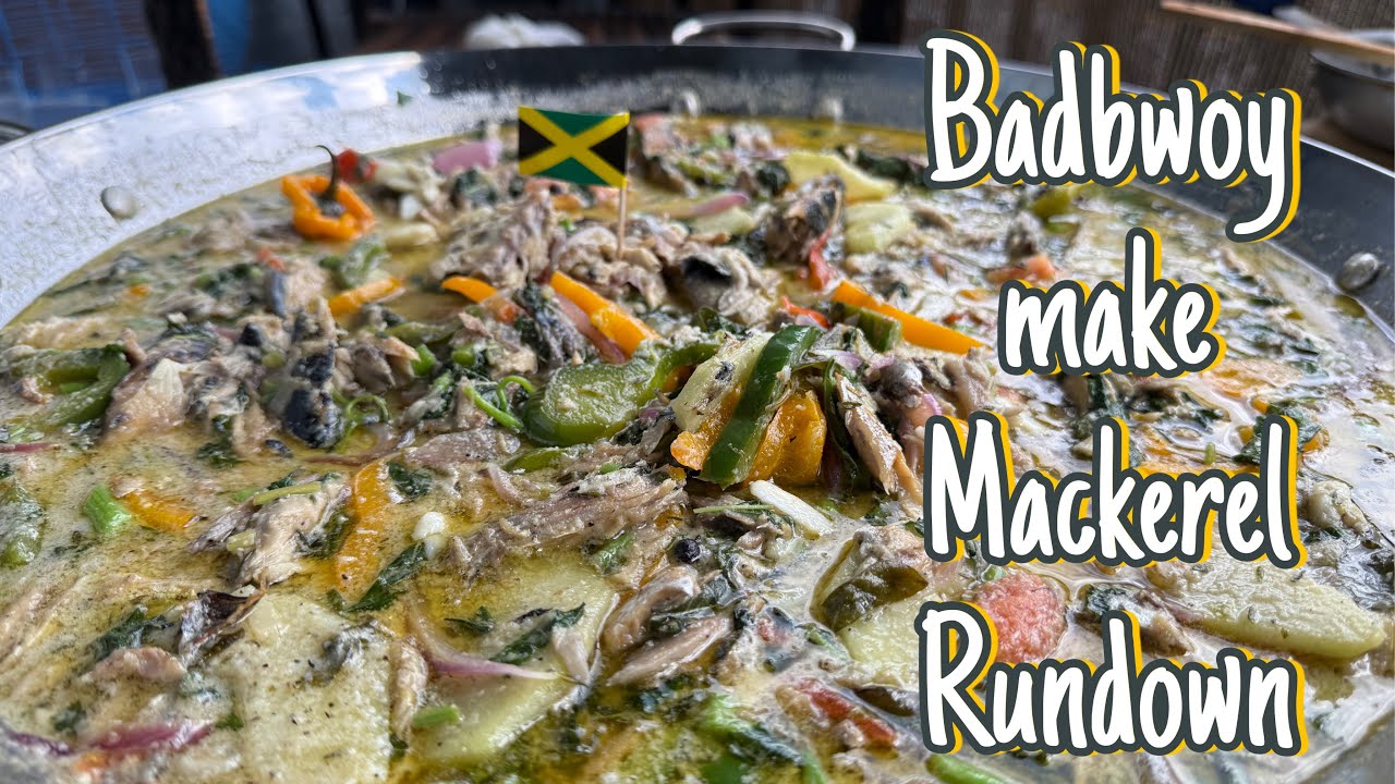 BadBwoy Style Mackerel Rundown & Roasted Breadfruit | Jamaican Classic ...