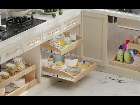 How to install 2 Tier Pull Out Cabinet Organizer? - YouTube