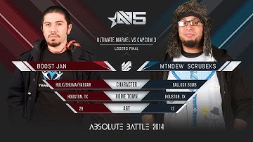 Absolute Battle 5 - UMvC3 - Boost Jan vs MTNDEW Scrubeks Losers Final