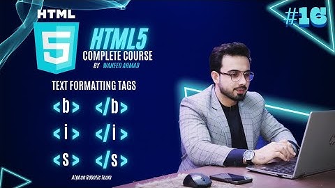 HTML Course in English -  Text Formatting Tags - Tutorial 16