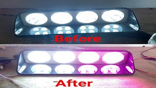Extremely Bright (Purple and White) Multi-Pattern Windshield Strobe LED Light (Modification)