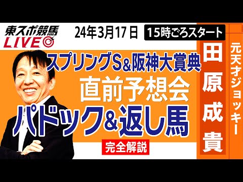 【東スポ競馬LIVE】元天才騎手・田原成貴「スプリングS＆阪神大賞典」直前ライブ予想会～パドック＆返し馬診断します～《東スポ競馬》