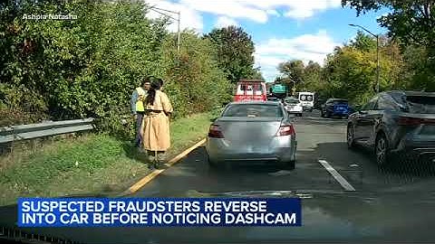 Scammers reverse, crash into car in apparent insurance scam | VIDEO