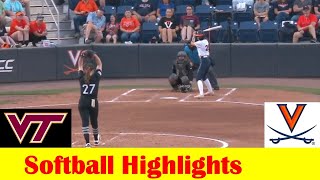 #16 Virginia Tech vs Virginia Softball Game Highlights, April 16 2024