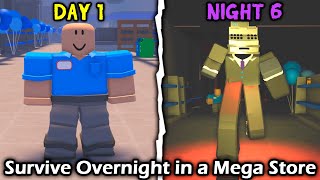 Survive Overnight in a Mega Store: Day 1 to Night 6 - Full Walkthrough | Roblox