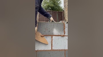 Bricklaying- Laying a block #bricklaying #bricklayer #blocklaying #masonry #construction #shorts